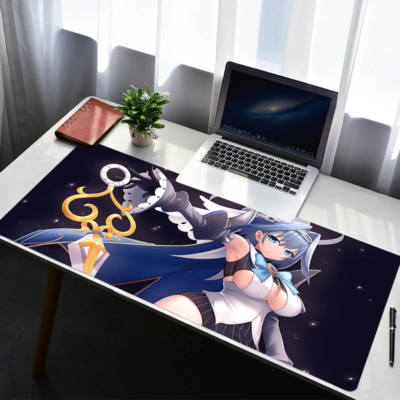 

Gaming Mouse Pad Anime Gamer Keyboard Pad Desk Mouse Mat Hololive Ouro Kronii Speed Rubber Cartoon Motbook Computer PC Mousepad