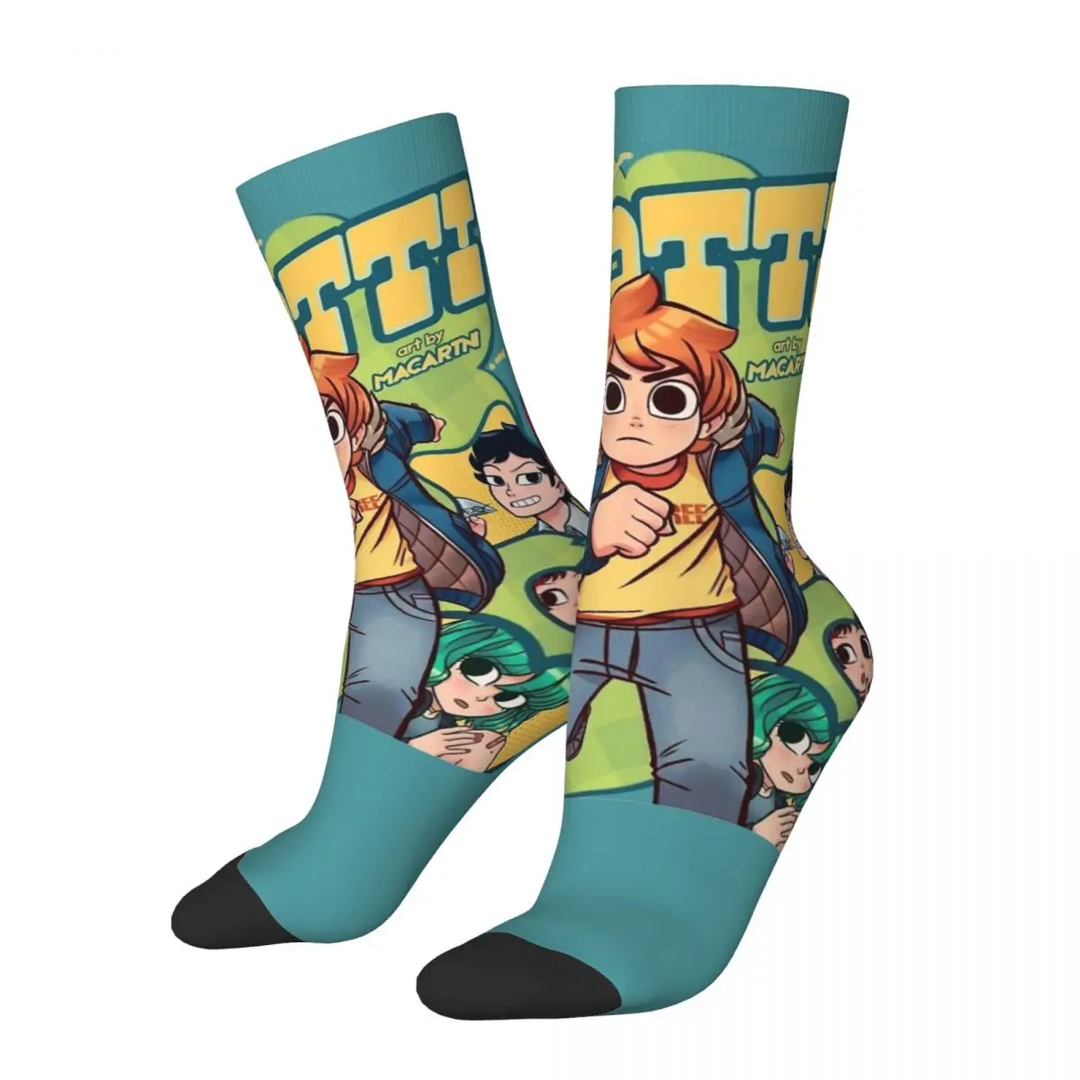 Happy Funny Male Men Socks Casual Ramona Flowers Sock Scott Pilgrim vs The World Graphic Women'Socks Spring Summer Autumn Winter