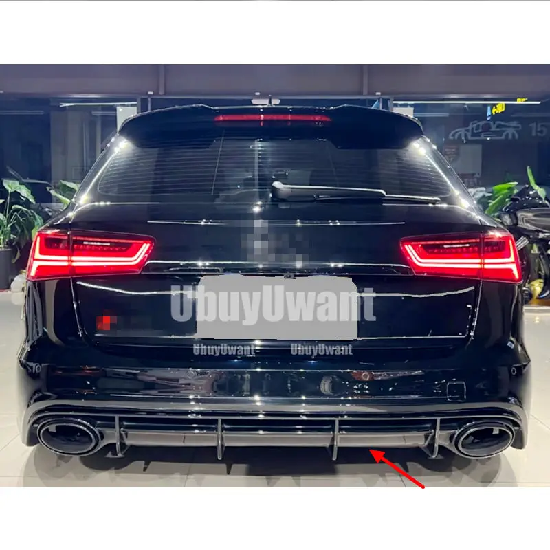 Für Audi A6 S-line S6 Fließheck Avant Touring Heckstoßstange Diffusor Lip Spoiler Schutz 2012–2018 Nicht für RS6 Stoßstangenschutz