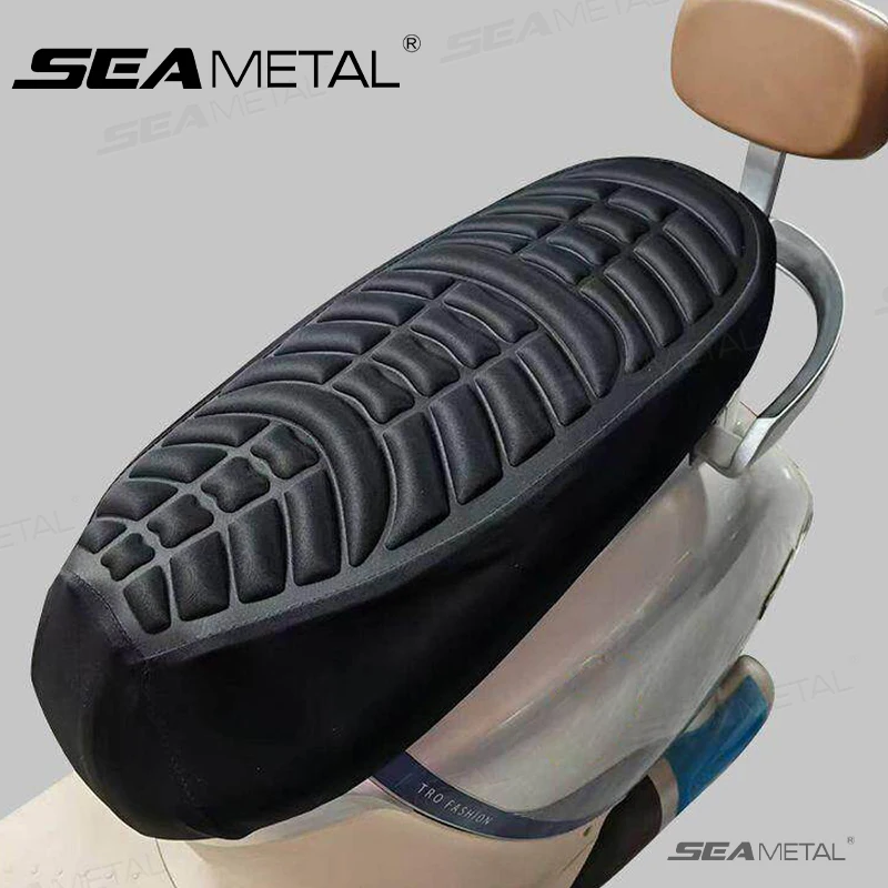 

SEAMETAL Motorcycle 3D Seat Cushion Breathable Comfort Air Pillow Gel Pad Cover Anti Slip Moto Seats Protection Pad Accessories