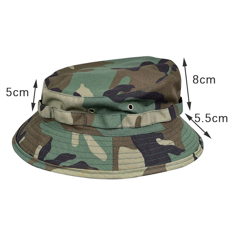 1PC Hat Tactical Bucket Hats for Men Women Hunting Fishing Outdoor Camo Camouflage Cotton Sun Cap