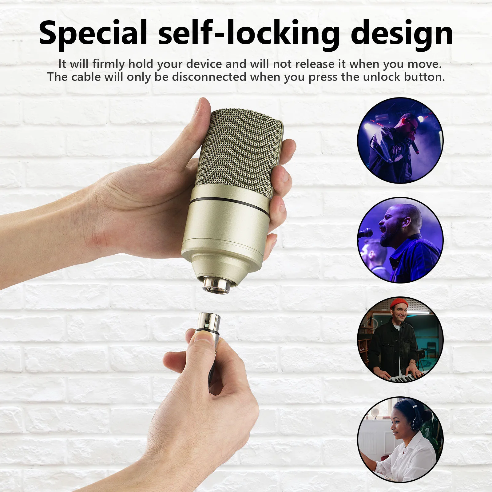 Geekria 크리에이터 XLR 수-XLR 암 마이크 케이블, MXL 770, 990, 991, 990 블레이즈, V67G 와 호환, 10 ft / 300 cm