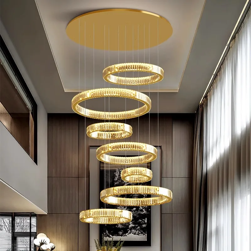 

Home decorationPendant lights, luxury crystal living room chandelier, stair Pendant lamp, ceiling light, indoor lighting