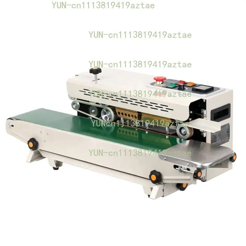 New Desktop Continuous Heat Sealing Machine, Automatic Horizontal Electric Bag Sealer for Plastic Food Bags & Foil Pouches