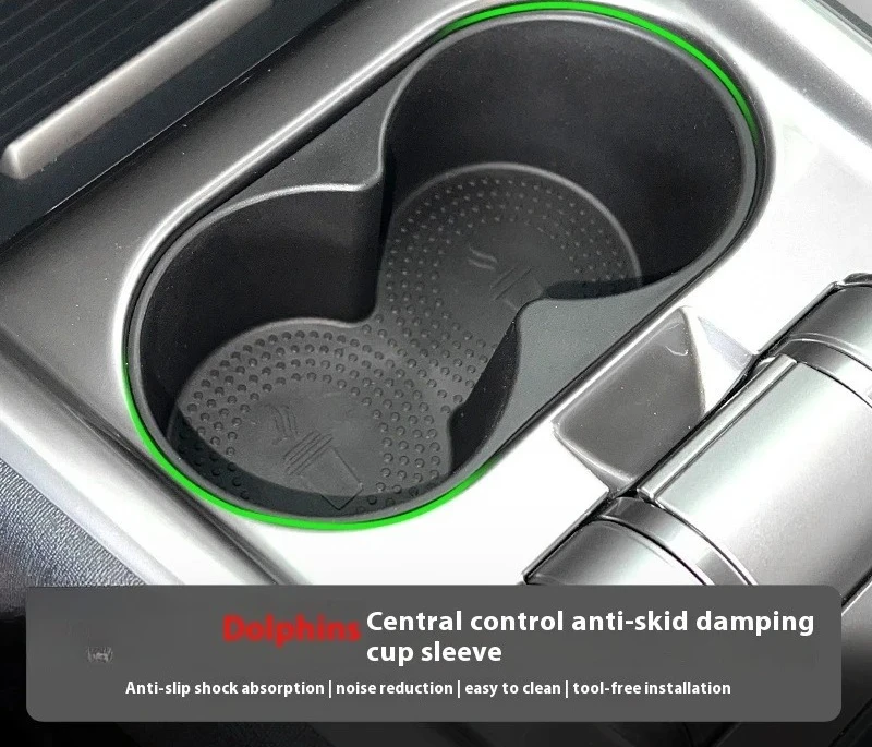 

For BYD Dolphin 2023-2025 Center Console Water Cup Holder Limiter Premium Organizer TPE Storage Box Newest BYD Car Accessories