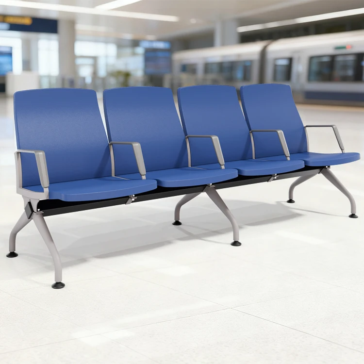 Top Grade Durable Type 3 Seater Modern Hotel Hospital Railway Station Waiting Room Chairs with Metal Frame Commercial Usepromote