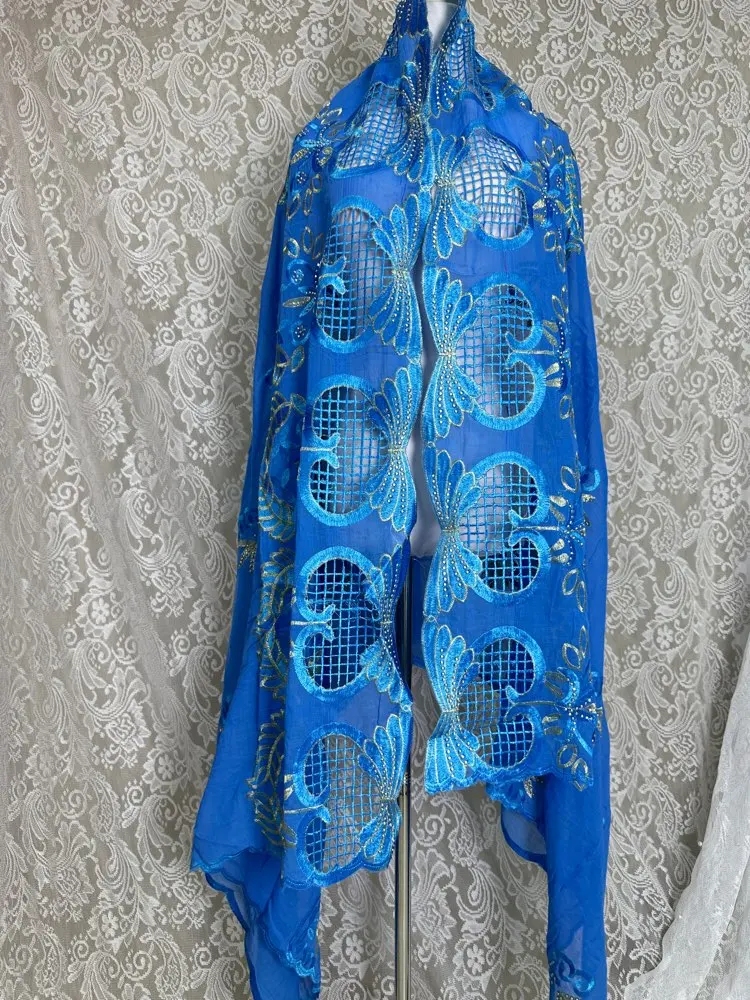 2026 Neuer Afrikanischer Islamischer Damen-Schal Modischer Pashmina-Turban Gebetstuch 100% Baumwolle Bestickter Schal Muslimischer Party-Hijab für Damen – Detail 16