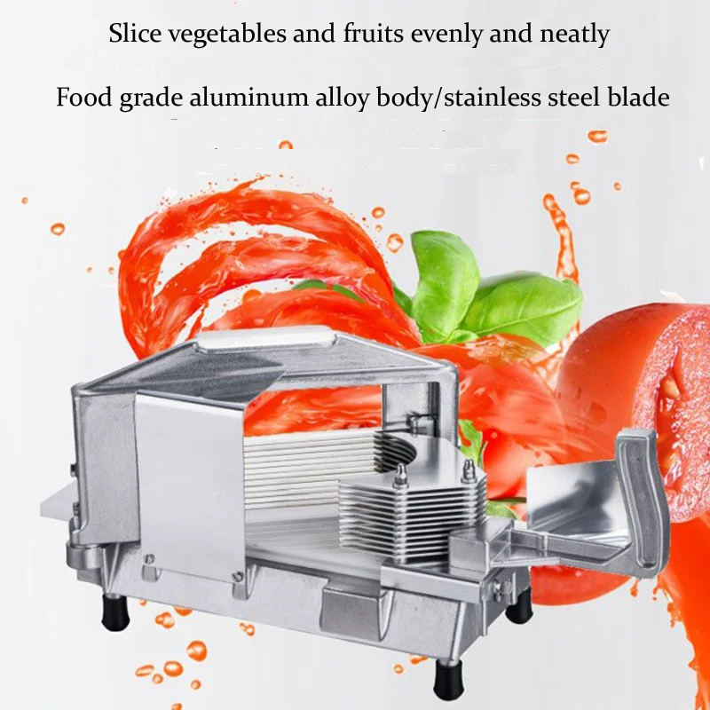 4.5 / 6.5 / 9mm Tomato Slicer Lemon Slicer with Stainless Steel Blade Hand Operated Vegetable Fruit Cutting Machine Kitchen Tool