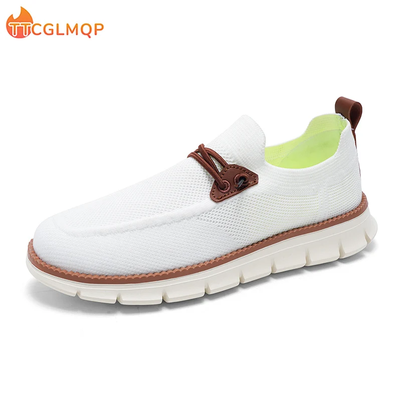 Zapatillas de deporte de malla para hombre, zapatos informales, ligeros, transpirables, suela suave, para deportes al aire libre, Fitness, talla grande 48