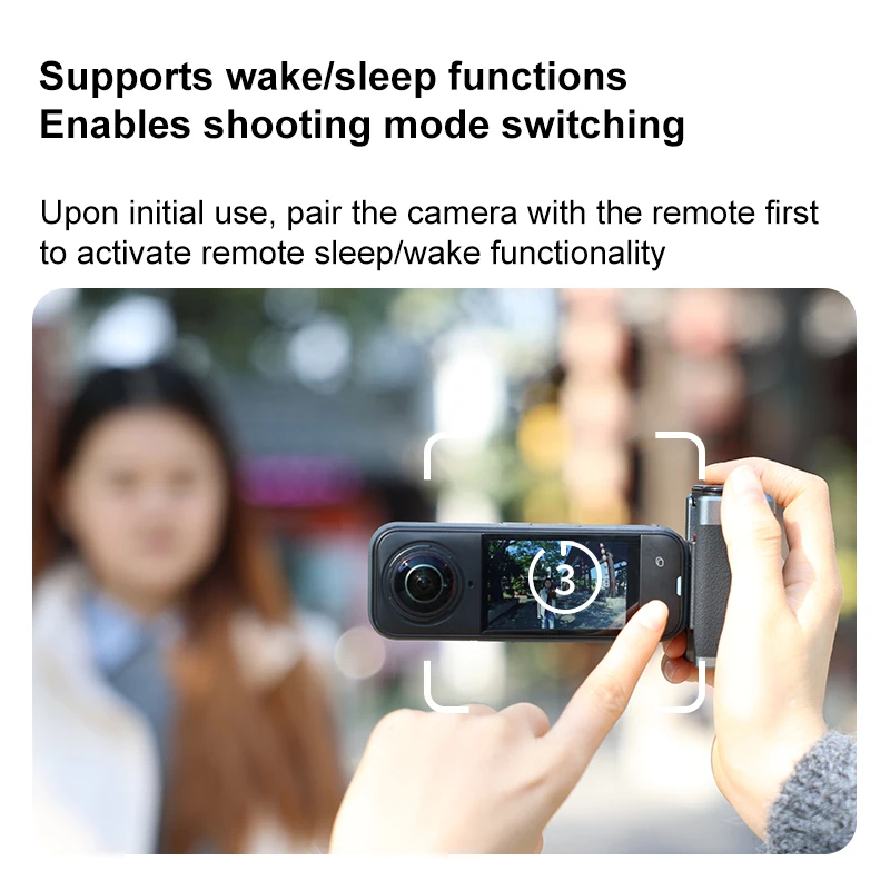 

Street Grip Vlog Holder Combo Camera Grip Holder for insta360 X4 air/X5 Camera Bluetooth-compatible Street Photography Handle