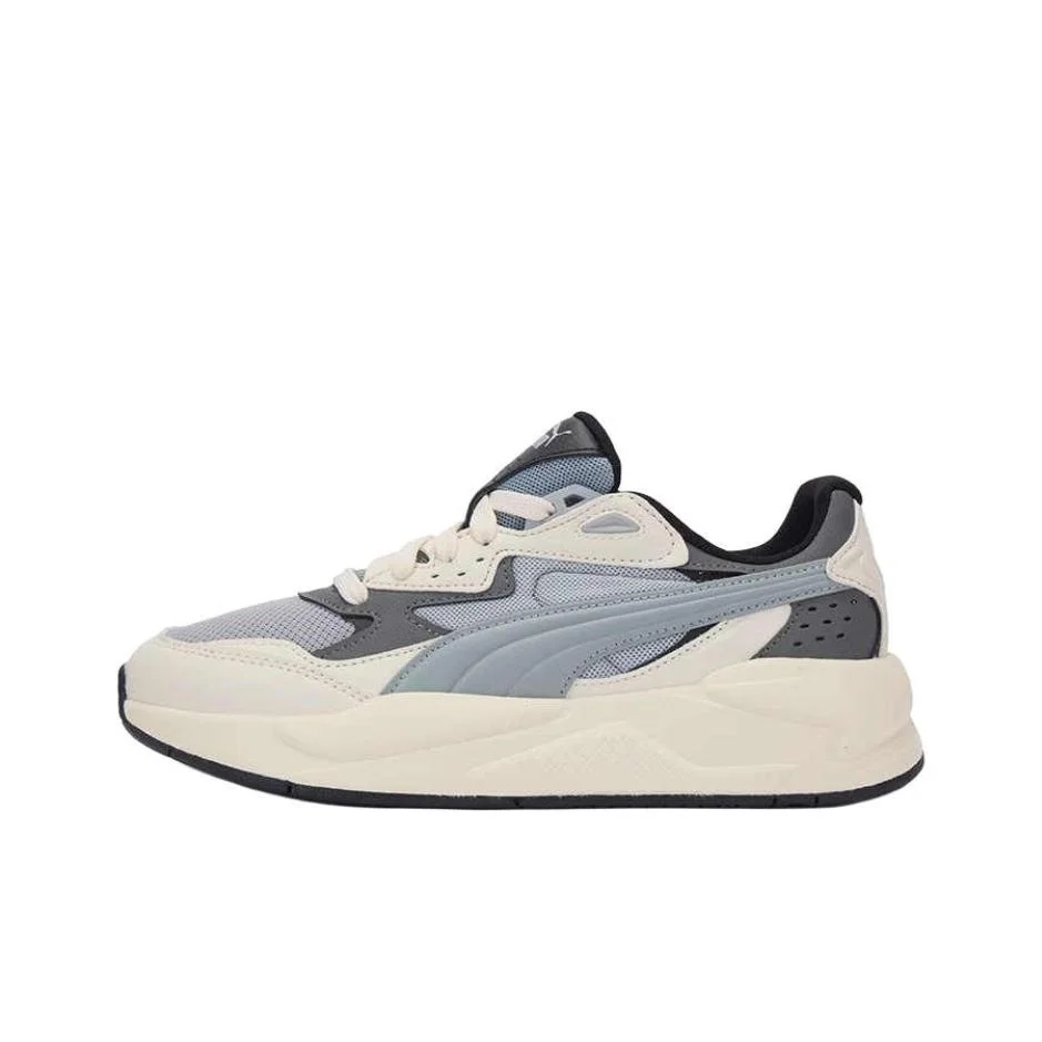 PUMA X Ray Speed Comfortable Abrasion Resistant Low top Casual Shoes Unisex White Gray 384638-51