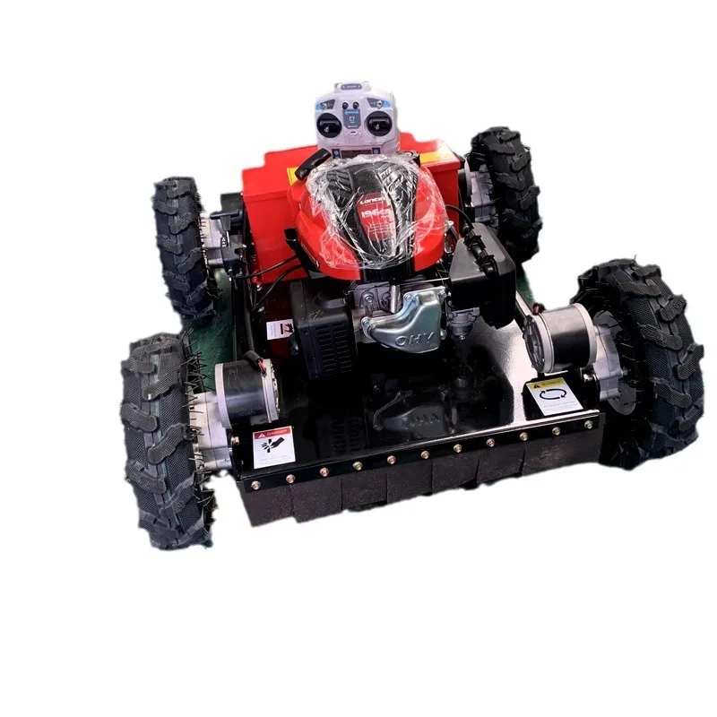 

Small lawn mower, oil-powered wheeled remote control lawn mower lawn mower