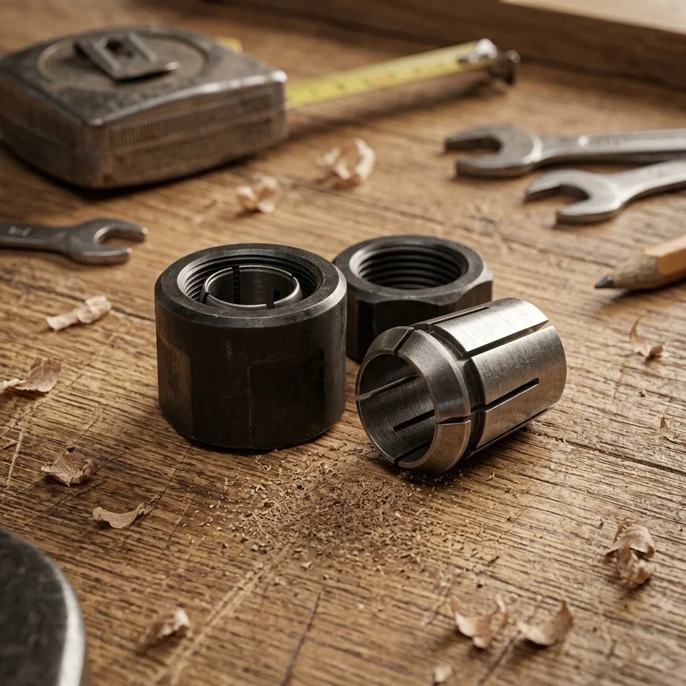 2pcs 12.7mm Router Collet Cone Nut Set Compatible with For 3612 Plunge Router for Precision Routing Applications