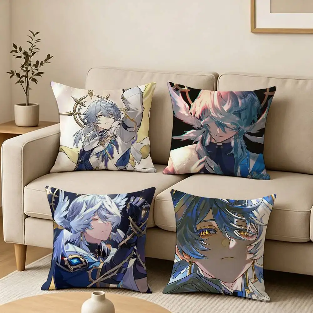 Game Honkai Star Rail S-SundayS  Square Double-Sided printed Pillow Case Bedroom Bedside Pillow Sofa Cushion Cover