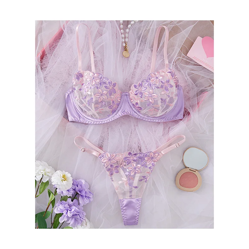 

Искушение Валентина Евы светло-фиолетового цвета Danube Group женское сексуальное женское белье бюстгальтер женский костюм