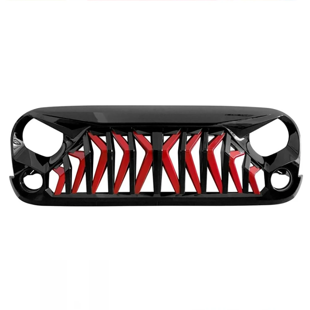 Front Bumper Insert Mask Grille Offroad Grille Car Guard Grid For Jeep Wrangler JK 2007-2017 Mesh Grille Replace Original Grille
