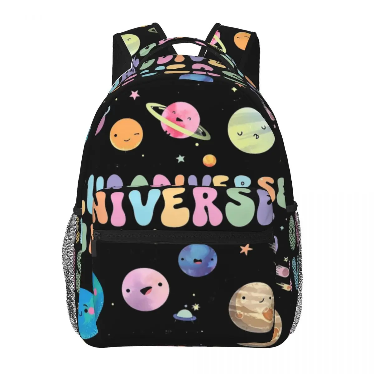 Star Moon School Backpack Center Neurodiverse Planet Universe Kawaii Autism Awareness Pastel Rainb Cool Bookbag for Girls Boys