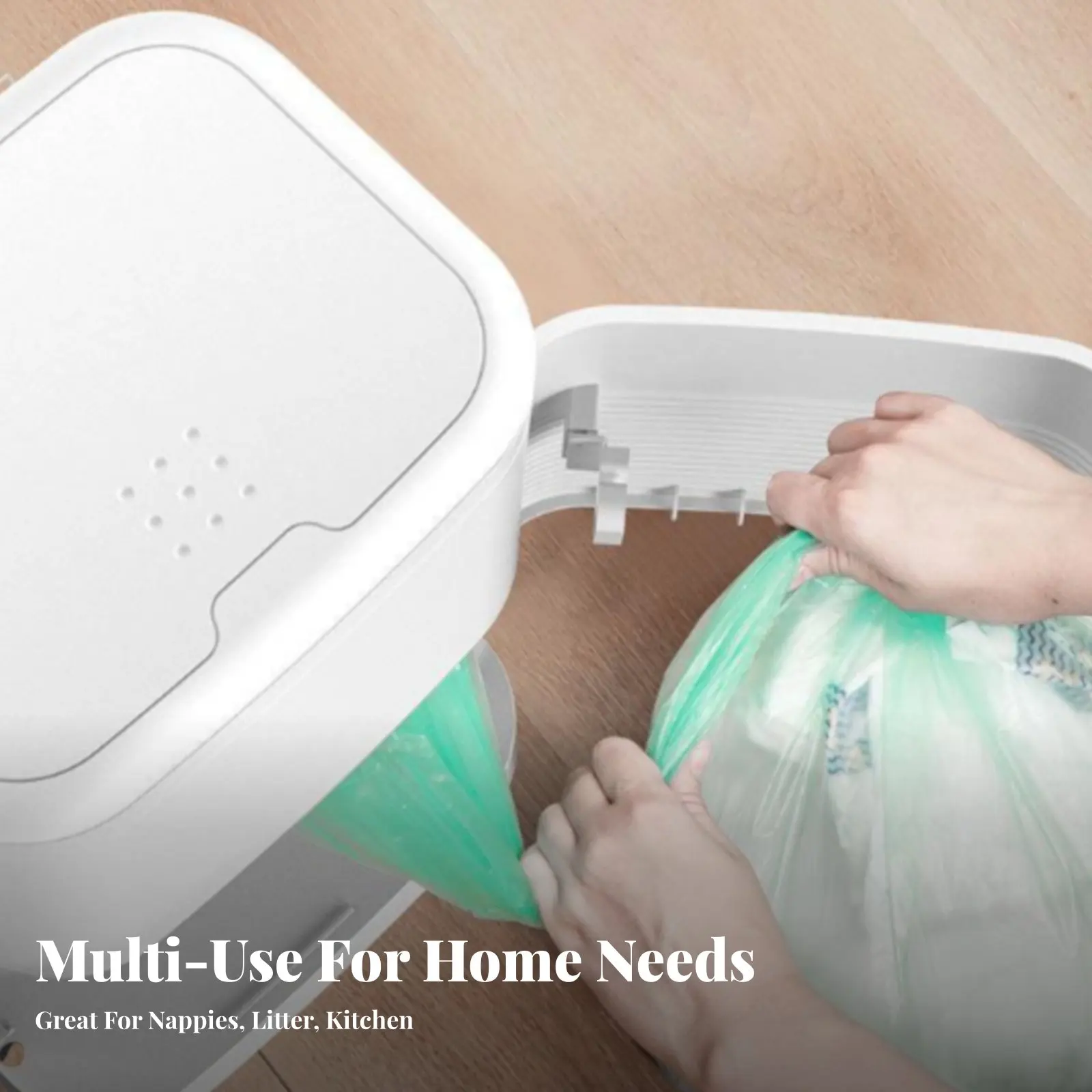 

Влагонепроницаемый контейнер для подгузников с двойной крышкой, герметичная система утилизации подгузников, гигиенический мусорный бак для утилизации кошачьего наполнителя