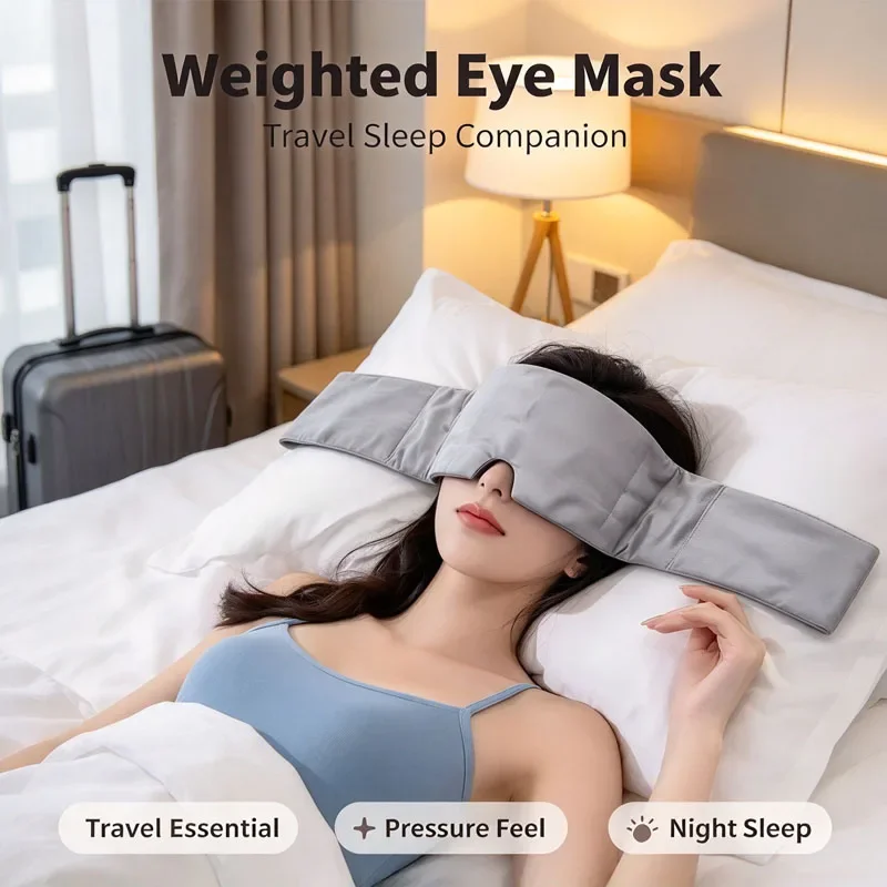 Gravity Weighted Soft Blindfold Light Blocking Headband Fatigue Relief Sleeping Aid for Men Women Relaxation Tool Christmas Gift