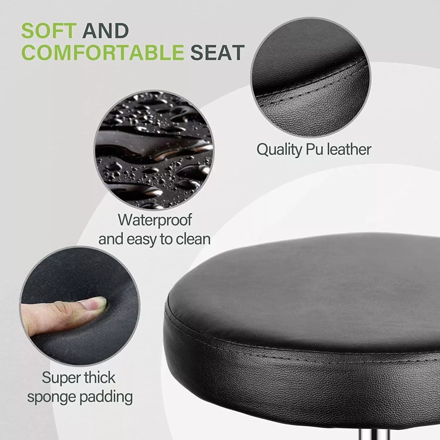 4XRolling كرسي صالون دوار قابل للتعديل هيدروليكي لتدليك الوشم سبا