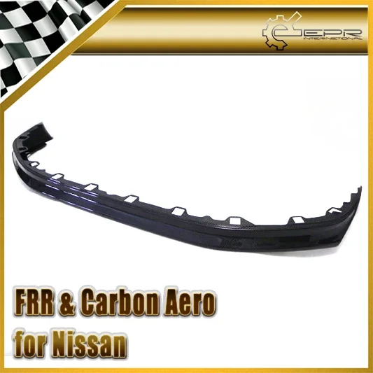 

Автомобильный Стайлинг из углеродного волокна Zele, передняя губа, глянцевое волокно, бампер, сплиттер, гоночный автомобильный комплект кузова, отделка, подходит для Nissan R35 GTR 2012