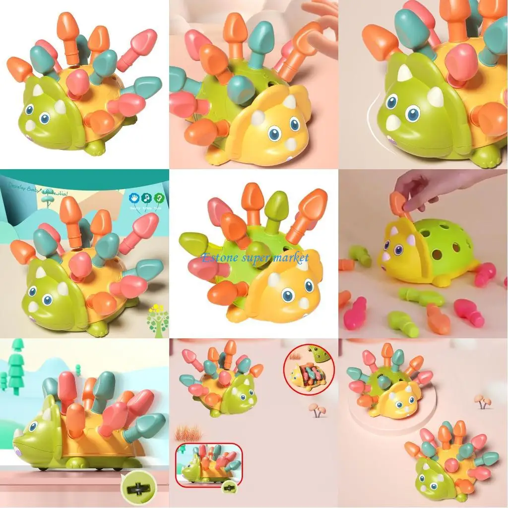 

090B Wooden Hedgehog Children Puzzle Matching Kids for Creative Game