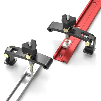 Allsome 120-300mm 木柄導軌夾,帶螺桿式臂,適用於木工 MFT 工作台和切割軌道 10 最佳銷售 T型軌道夾具 - №4