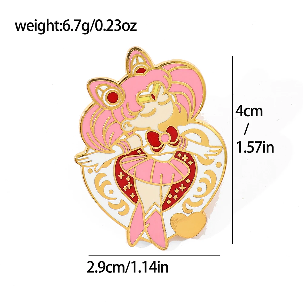 12 Pcs ​​Special Anime Brooch Exquisite Sailor Moon Metal Badge Wallet BackPack Clothing Jewelry Lapel Pin Accessories Gift view 5