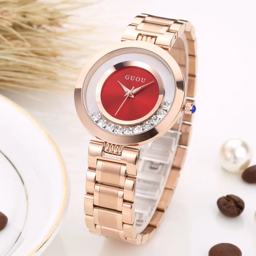 Women'SQuartzWatchWithStainlessSteelStrapAndButterfly ClaspA Versatile And StylishTimepiece For Casual And Fashionable Occasions