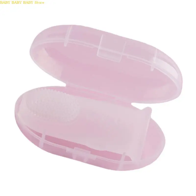 

Q81A Newborns Teething Aid Silicone Finger Brush Gentle Cleaning Tool Safe For Sensitive Baby Finger Toothbrush