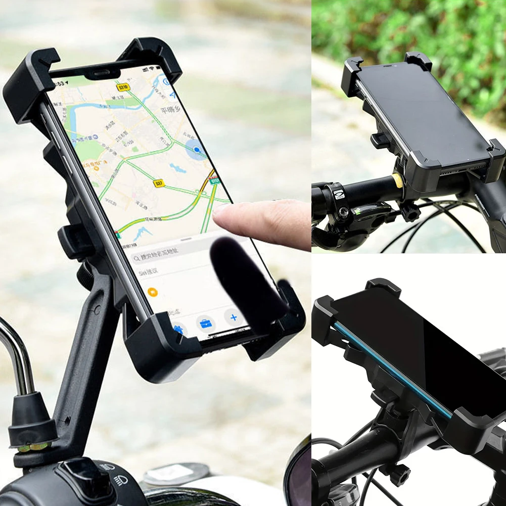 360 Degrees Rotate Bicycle Phone Holder Bike Moto Motorcycle Cell Phone Bracket Non-slip Cycling Stand For iPhone Xiaomi Huawei