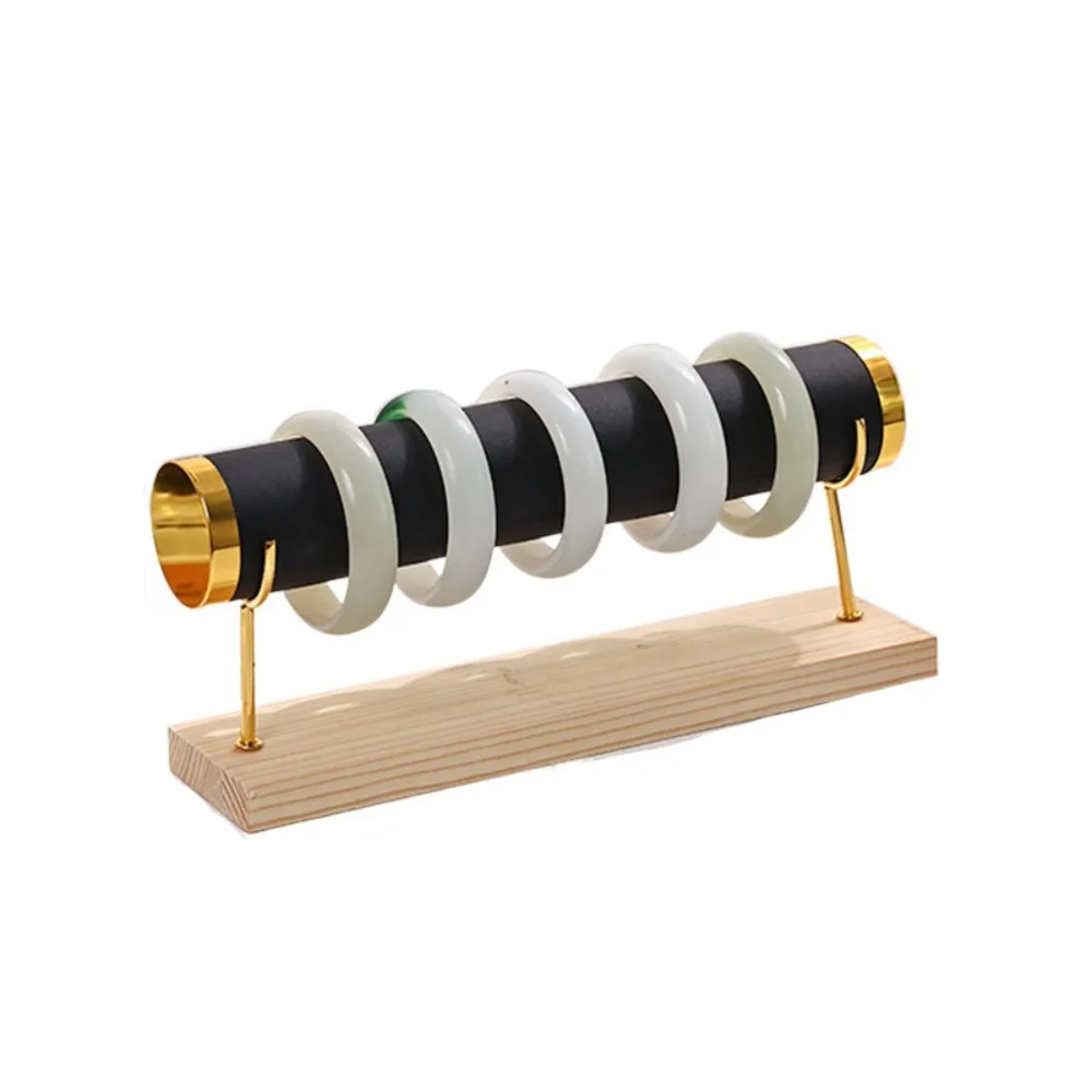 

Metal Storage Rack Multi-layer Wooden Base Bracelet Organizer Holder Velvet Detachable Jewelry Display Stand Anklets