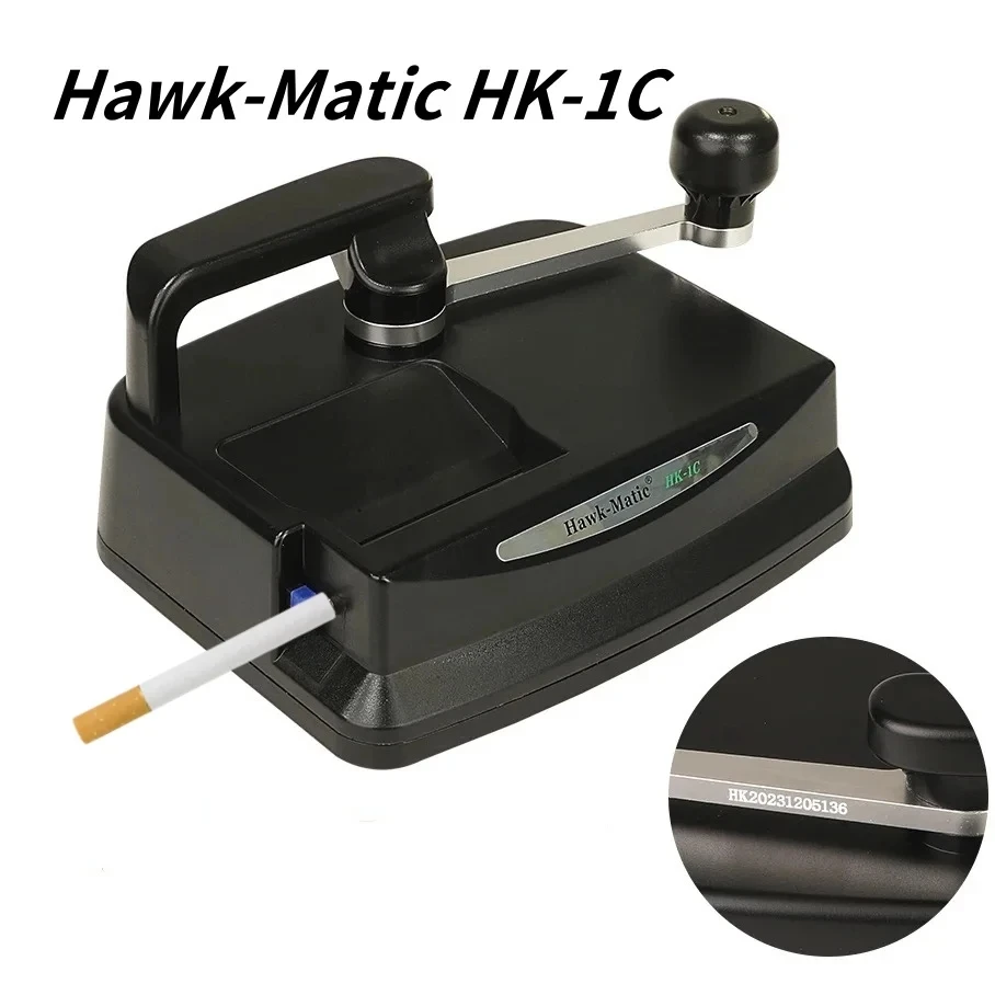 HK-1C 5.5/6.5/8mm Cigarette Roller Filling Tobacco Rolling Machine Worm Gear Pressure Smoke Grass Stuffing Maker Cool Gadgets