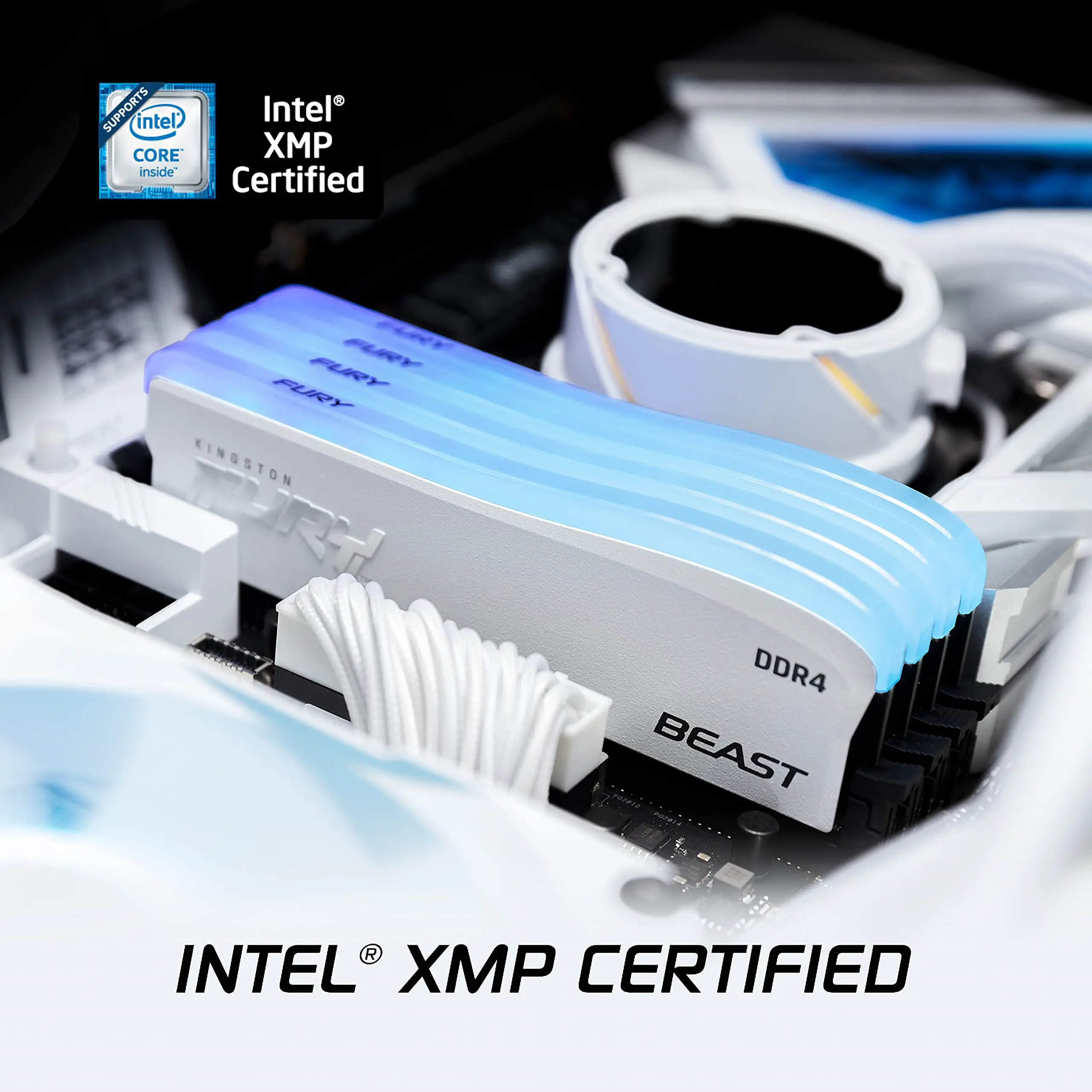 Kingston DDR4 3600 メモリ 16GB*2枚セット白 ARGB Kingston FURY Beast DDR4 RGB Special Edition 8GB 16GB 3200MHz