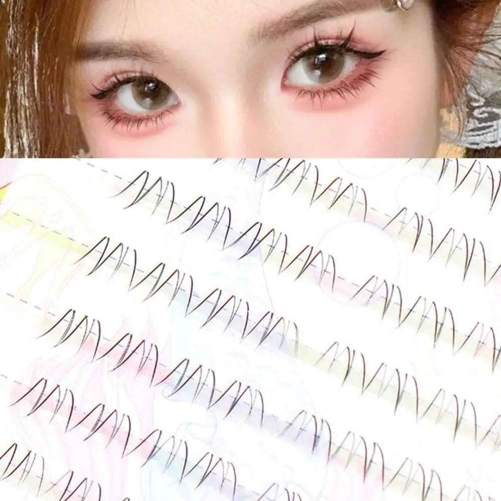 5-6mm Air Lower Lower Eyelashes Natural Simulation Eyelashes Korean Style Transparent Meme Lashes for Women Daily Wear Makeup