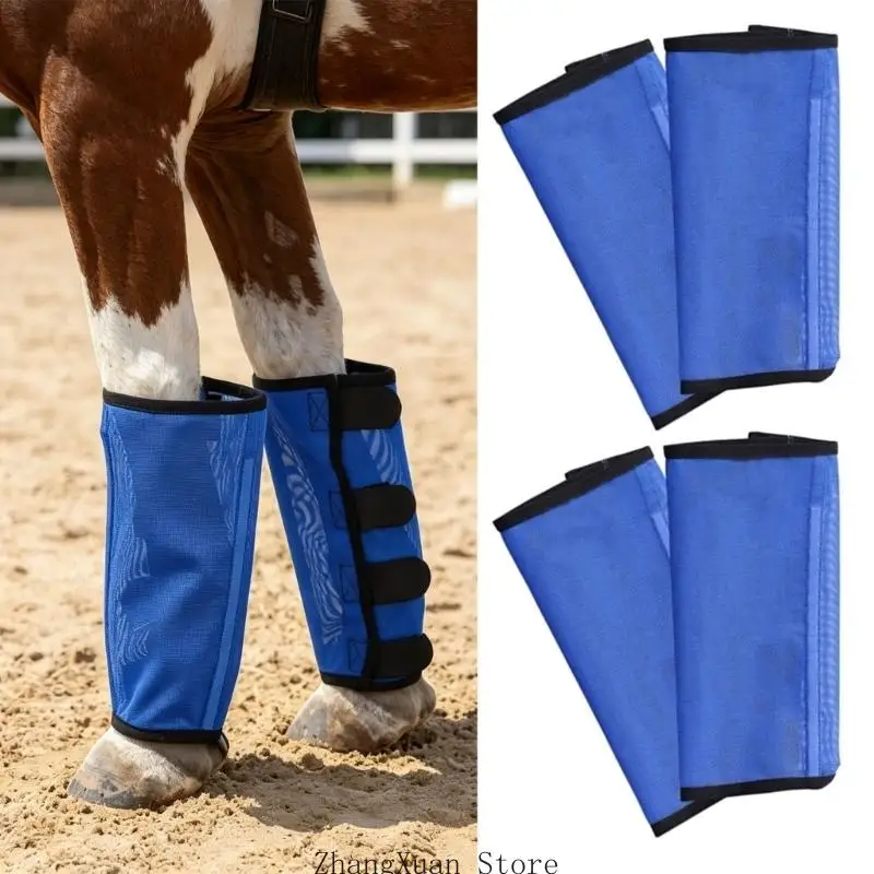 4Pcs Mesh Horse Leg Guards Prevent Fly And Mosquitoes Sun Protective Fly Boot 3XUF – Detail 10