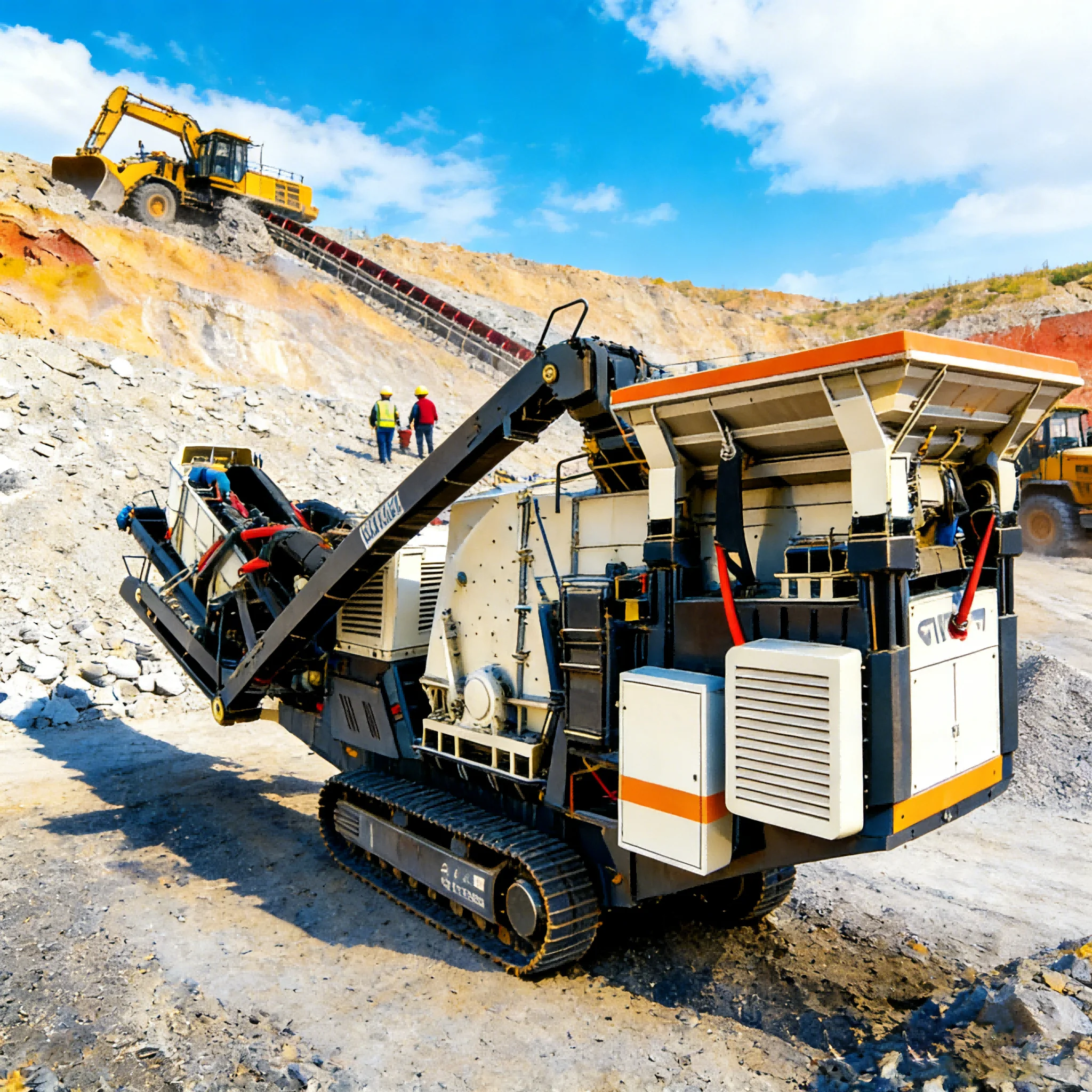 Mobile Crushing Station CE Certified for Basalt Processing 160 400TH Feeding 650mm Max High Reduction Ratio
