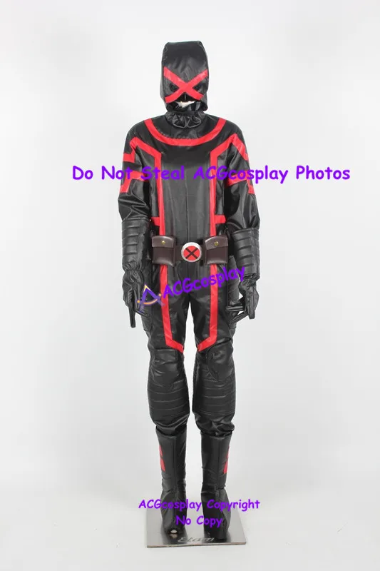 Cycl ops Cosplay Costume acgcosplay faux leather made include boots covers headmask