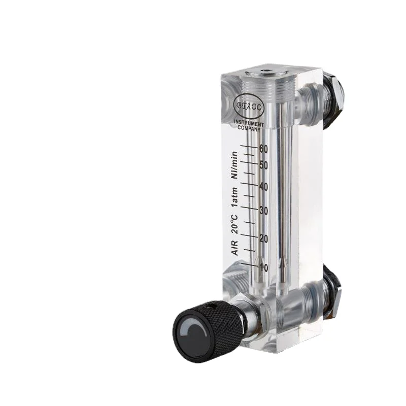 

G 1/4" BSP Female M18 Panel Float Flowmeter Gas Liquid Air Flow Meter Rotameter With Control Valve