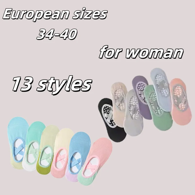 

Европейские размеры 34-40,1/2 пары профессиональных нескользящих силиконовых нескользящих носков для фитнеса, танцев, йоги