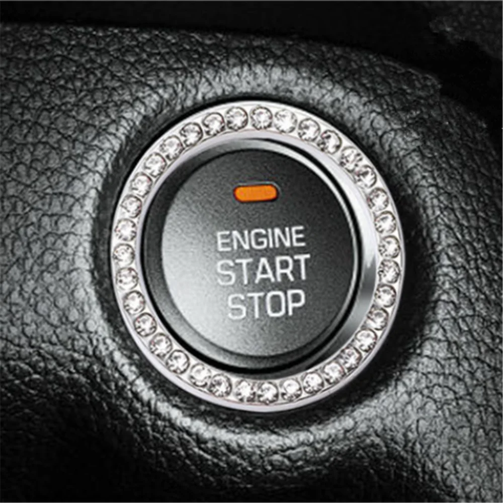 Car One-button Start Decorative for Lada granta vesta Skoda rapid fabia Mazda 3 Ford Focus 2 Accessories