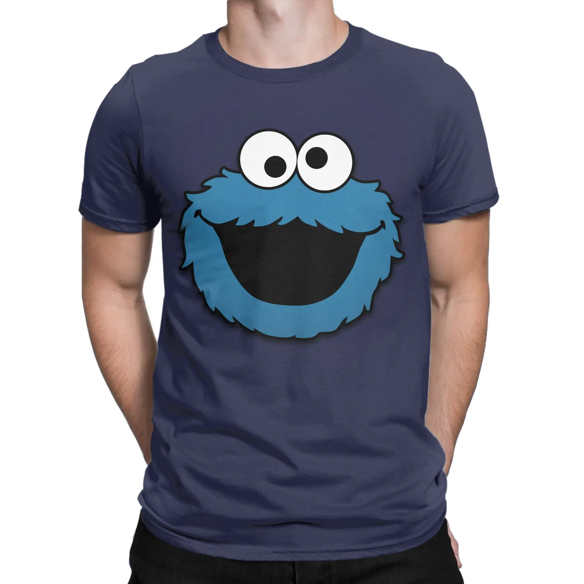Anime Cookies Monsters Tshirt Unisex Cotton Tops Vintage Sesames Streets  SesameStreet Crewneck Short Sleeve