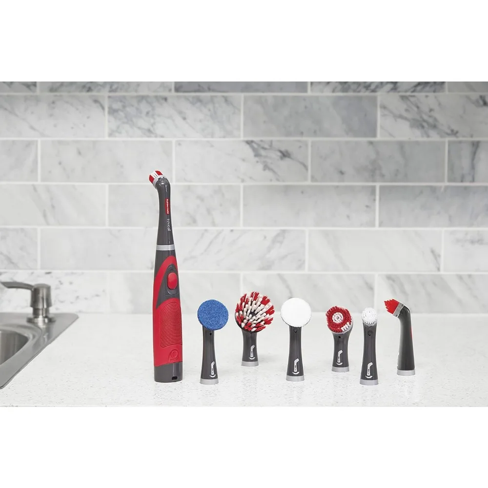 Cleaning Power Scrubber Complete Home Kit, 18 Pieces, Red and Gray, Steam Shot Surface Steam Cleaner with Natural Sanitization