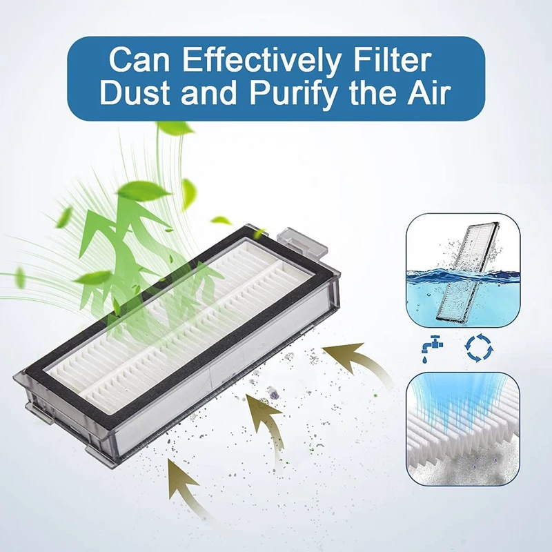 Accessori per Roborock Q7 Max Plus / Q7 Max / Q7 / Q7 Plus pezzi di ricambio, Kit di spazzole filtri Robot aspirapolvere