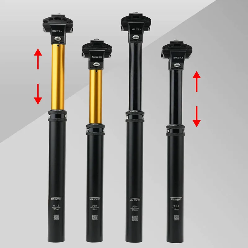 

30.9mmHydraulic Dropper Seatpost Hand Remote Adjustable Height Bike Seat Tube 100mm Travel Mountain Bicycle Saddle Post