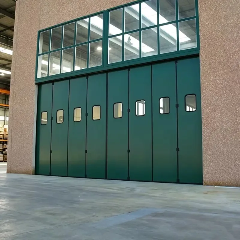 Custom Electric Folding Door Industrial Sliding Door for Workshop Exterior Sandwich Panel