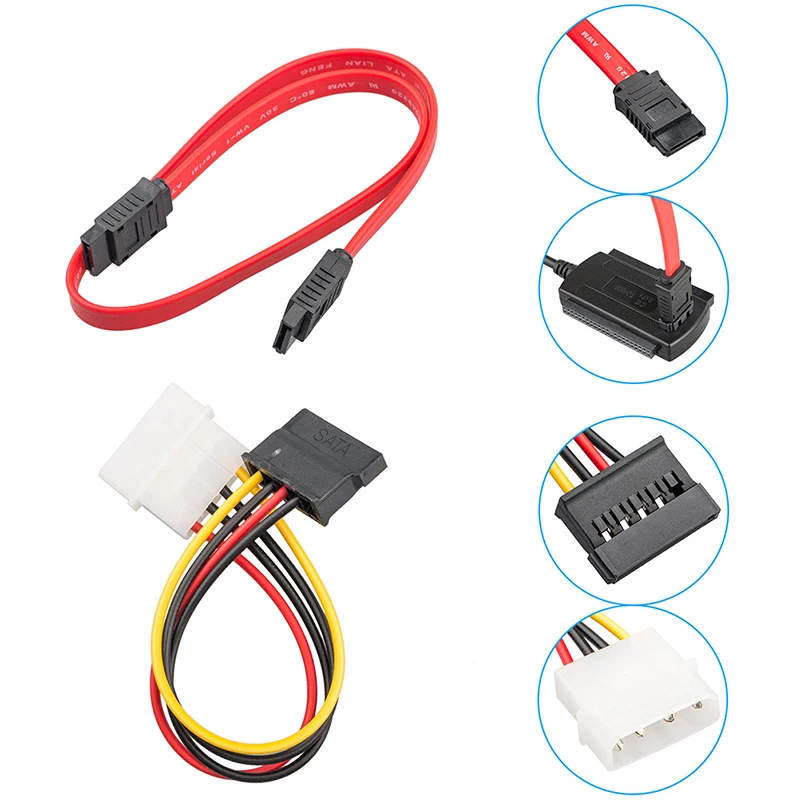 Converter Cable Hard Drive For 2.5 / 3.5 Inch with 4 Pin Power Cable SATA/PATA/IDE Drive to USB 2.0 Adapter