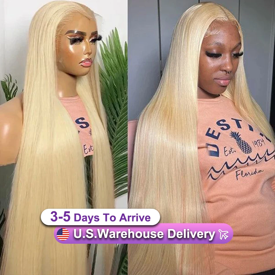 

613 210 Density 30 40 Inch 13x6 Hd Lace Frontal Wig Blonde 13x4 Lace Front Wig Brazilian Straight 100% human hair Wig For Women