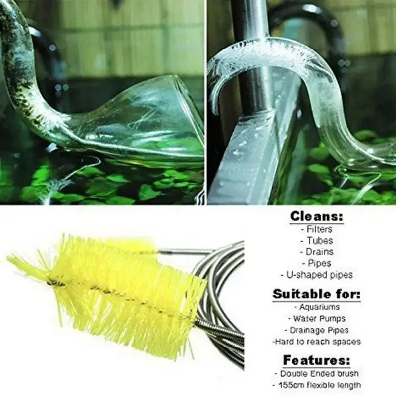 Water Tank Cleaning Brush Fish Tank Accessories Water Filter Pump Lily Tube Tracheal Hose Tools Aquatic Pet Supplies Products