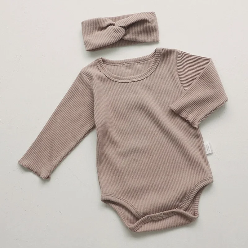 0-24M Cotton Baby Romper Newborn Kid Baby Boy Girls Clothes Long Sleeve Fall Romper Casual Stretch Jumpsuit Autumn Winter Outfit